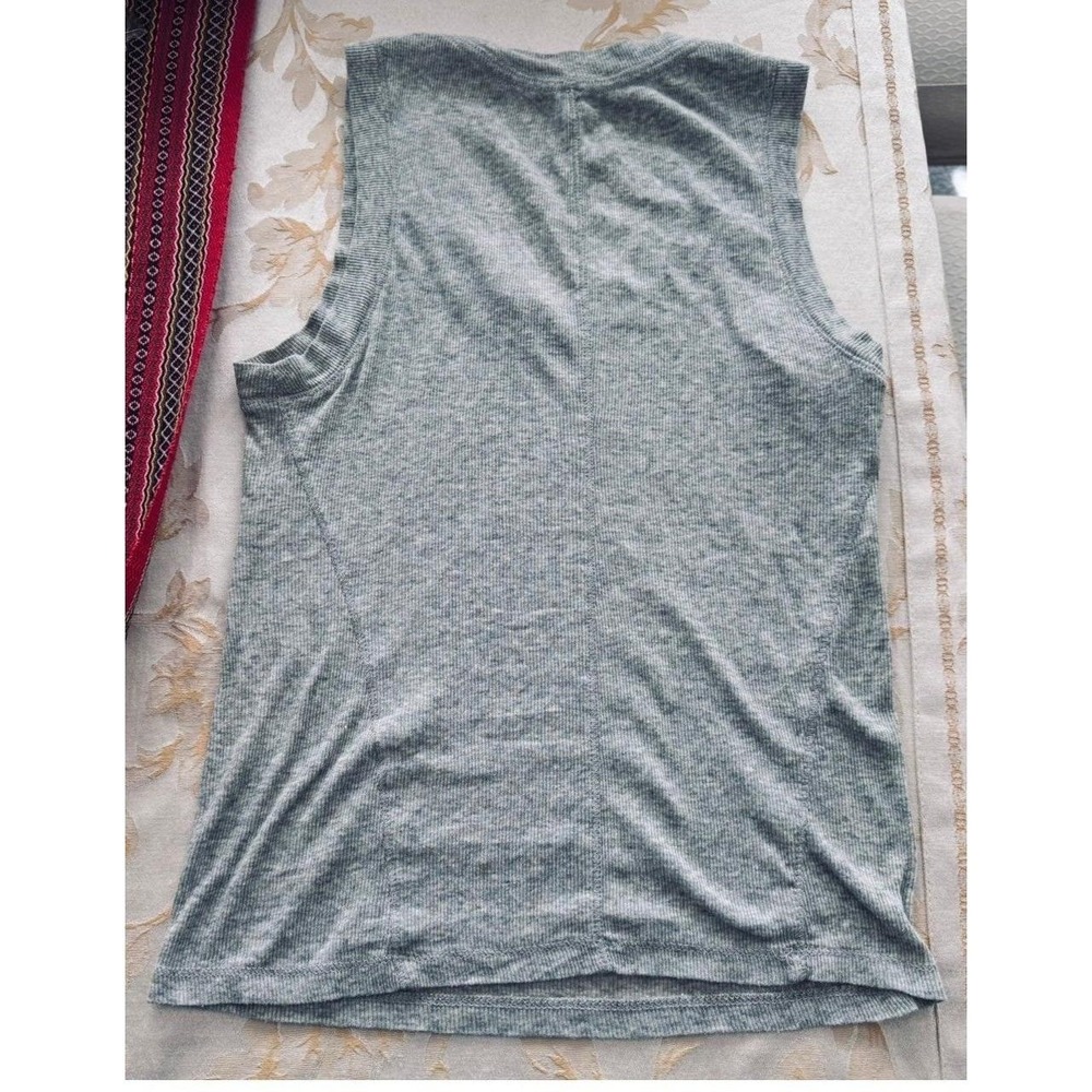 Free People Movement Gray Ribbed Tank Top XS | Minimalist Athleisure Lounge Basi